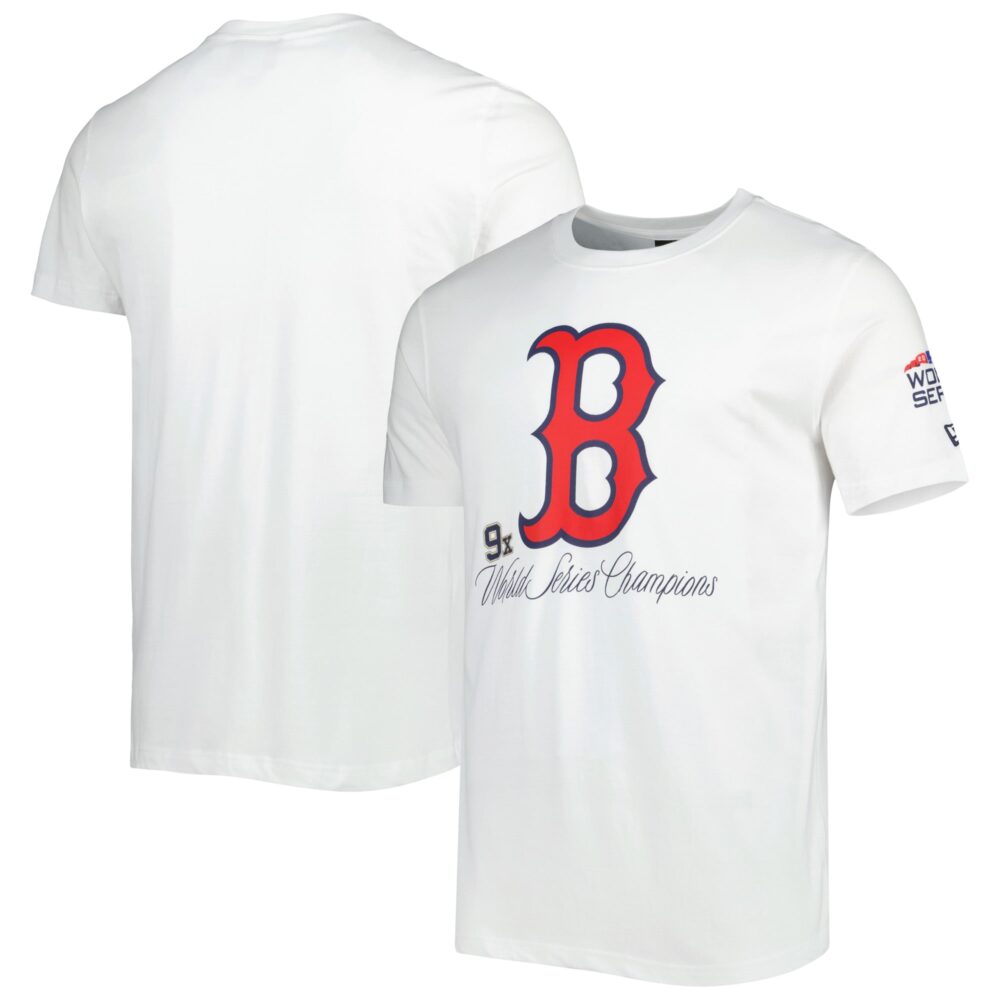 Men's Boston Red Sox New Era White Historical Championship T-Shirt