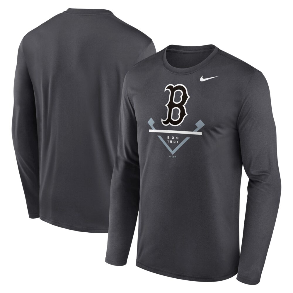 Men's Boston Red Sox Nike Anthracite Icon Legend Performance Long Sleeve T-Shirt