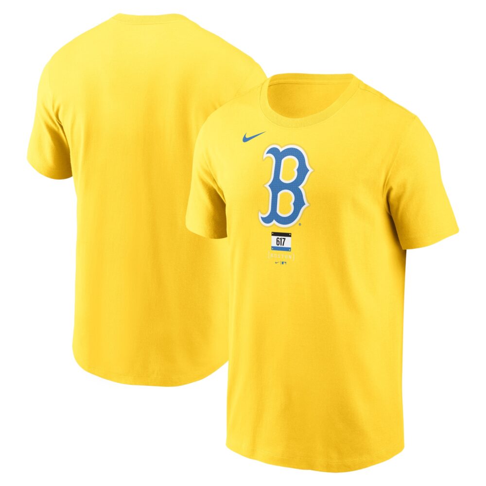 Men's Boston Red Sox Nike Gold City Connect Large Logo T-Shirt