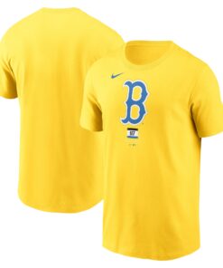 Men's Boston Red Sox Nike Gold City Connect Large Logo T-Shirt