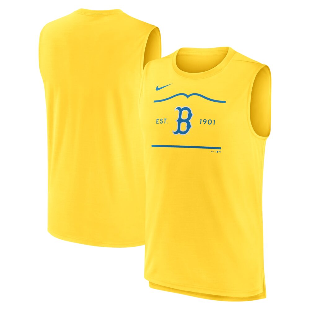 Men's Boston Red Sox Nike Gold City Connect Muscle Tank Top