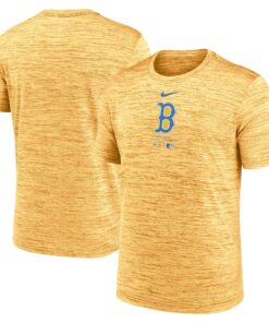 Men's Boston Red Sox Nike Gold City Connect Practice Velocity Performance T-Shirt