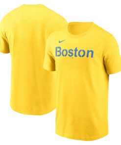 Men's Boston Red Sox Nike Gold City Connect Wordmark T-Shirt