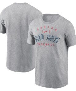 Men's Boston Red Sox Nike Heather Gray Home Team Athletic Arch T-Shirt