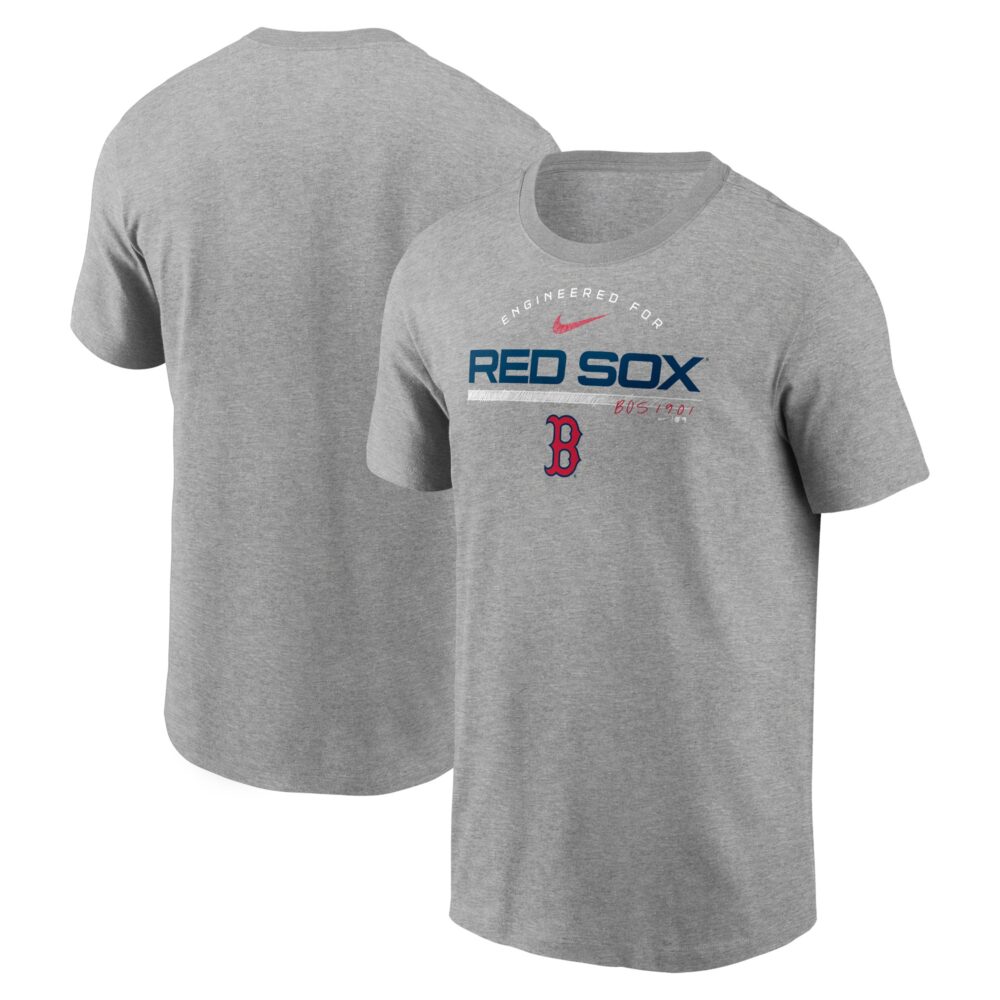 Men's Boston Red Sox Nike Heather Gray Team Engineered Performance T-Shirt