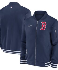 Men's Boston Red Sox Nike Navy Authentic Collection Full-Zip Bomber Jacket