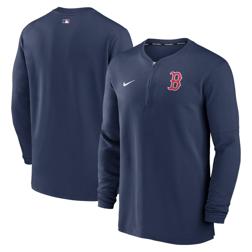 Men's Boston Red Sox Nike Navy Authentic Collection Game Time Performance Quarter-Zip Top