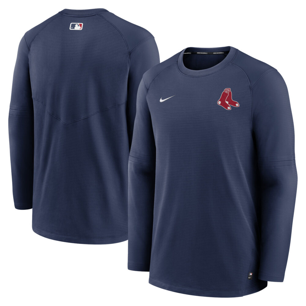 Men's Boston Red Sox Nike Navy Authentic Collection Logo Performance Long Sleeve T-Shirt