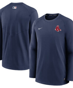 Men's Boston Red Sox Nike Navy Authentic Collection Logo Performance Long Sleeve T-Shirt