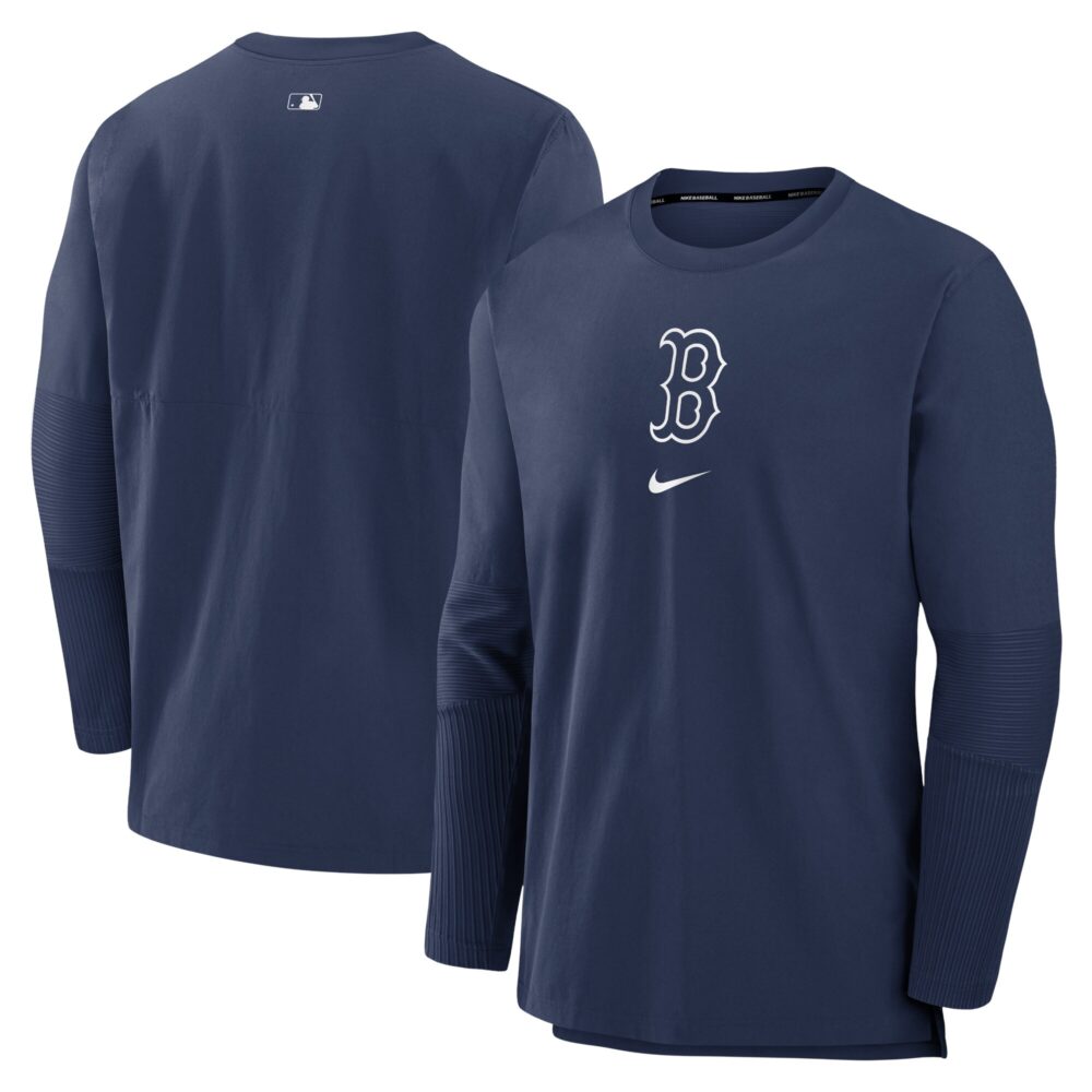 Men's Boston Red Sox Nike Navy Authentic Collection Player Performance Pullover Sweatshirt