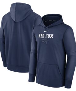 Men's Boston Red Sox Nike Navy Authentic Collection Practice Performance Pullover Hoodie
