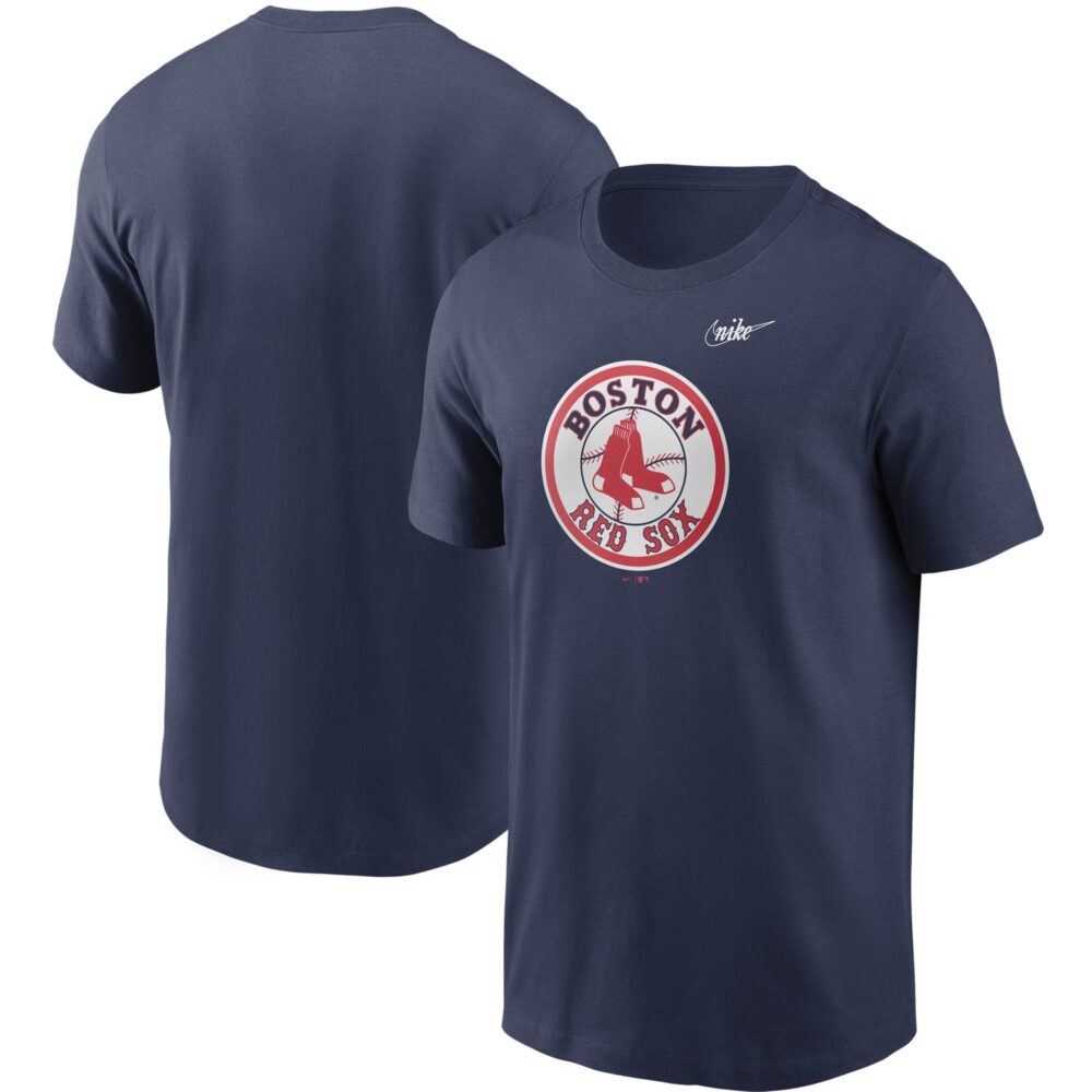 Men's Boston Red Sox Nike Navy Cooperstown Collection Logo T-Shirt