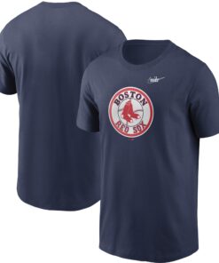 Men's Boston Red Sox Nike Navy Cooperstown Collection Logo T-Shirt