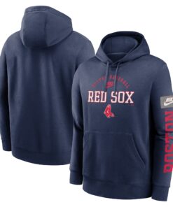 Men's Boston Red Sox Nike Navy Cooperstown Collection Splitter Club Fleece Pullover Hoodie