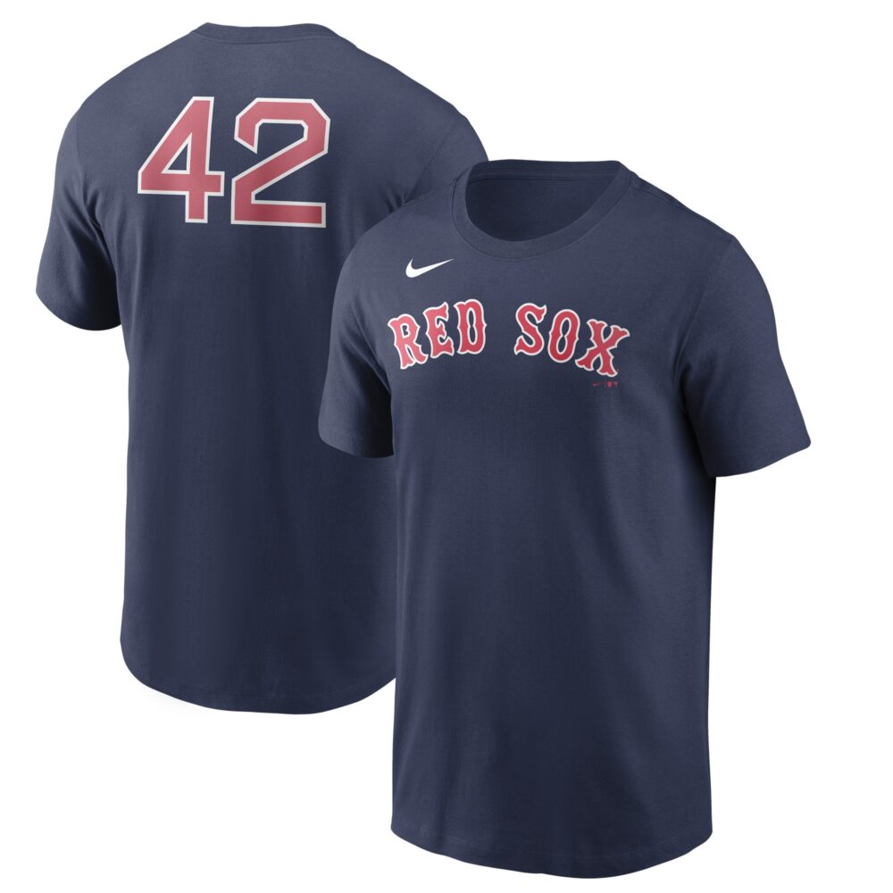 Men's Boston Red Sox Nike Navy Jackie Robinson Day Team 42 T-Shirt
