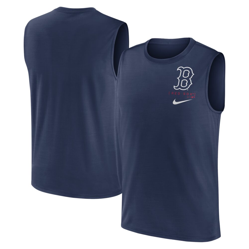 Men's Boston Red Sox Nike Navy Large Logo Muscle Tank Top