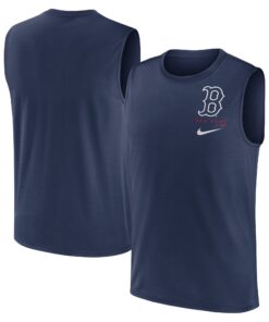 Men's Boston Red Sox Nike Navy Large Logo Muscle Tank Top