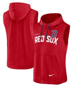 Men's Boston Red Sox Nike Red Athletic Sleeveless Hooded T-Shirt