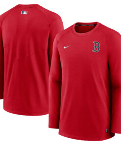 Men's Boston Red Sox Nike Red Authentic Collection Logo Performance Long Sleeve T-Shirt