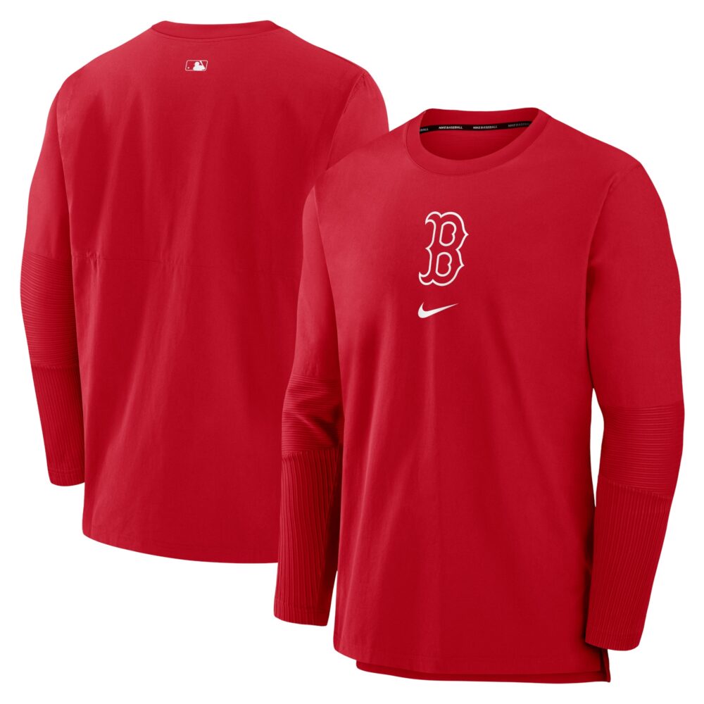 Men's Boston Red Sox Nike Red Authentic Collection Player Performance Pullover Sweatshirt