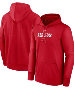 Men's Boston Red Sox Nike Red Authentic Collection Practice Performance Pullover Hoodie