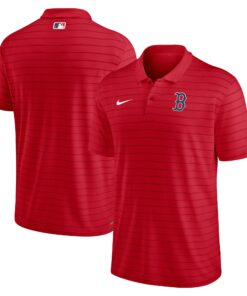 Men's Boston Red Sox Nike Red Authentic Collection Victory Striped Performance Polo