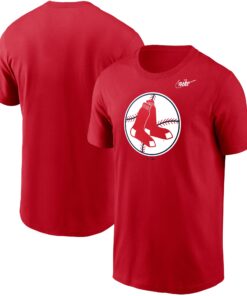 Men's Boston Red Sox Nike Red Cooperstown Collection Logo T-Shirt