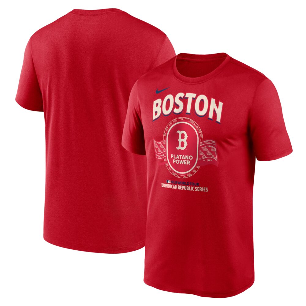 Men's Boston Red Sox Nike Red Dominican Republic Series Legend T-Shirt