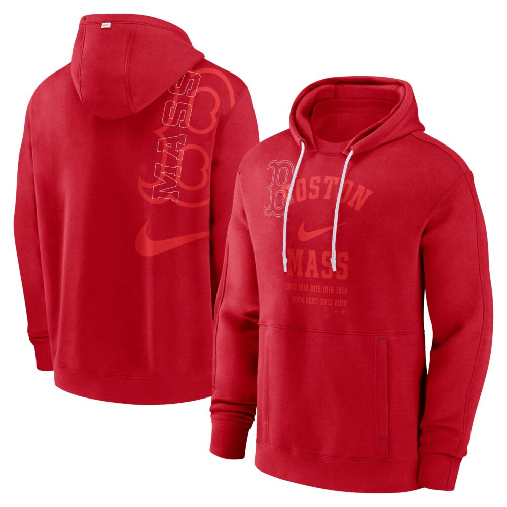 Men's Boston Red Sox Nike Red Statement Ball Game Pullover Hoodie