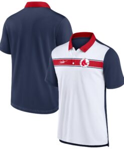 Men's Boston Red Sox  Nike White/Navy Rewind Stripe Polo