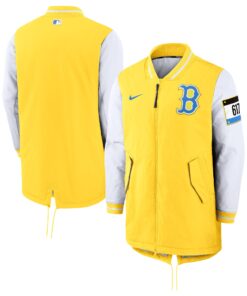 Men's Boston Red Sox Nike Yellow City Connect Full-Zip Dugout Jacket