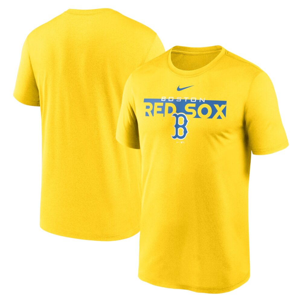 Men's Boston Red Sox Nike Yellow City Connect Legend Performance T-Shirt