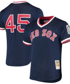 Men's Boston Red Sox Pedro Martinez Mitchell & Ness Navy 1999 Cooperstown Collection Mesh Batting Practice Jersey