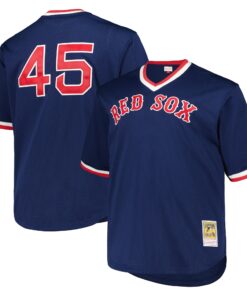 Men's Boston Red Sox Pedro Martinez Mitchell & Ness Navy 1999 Cooperstown Collection Mesh Pullover Jersey
