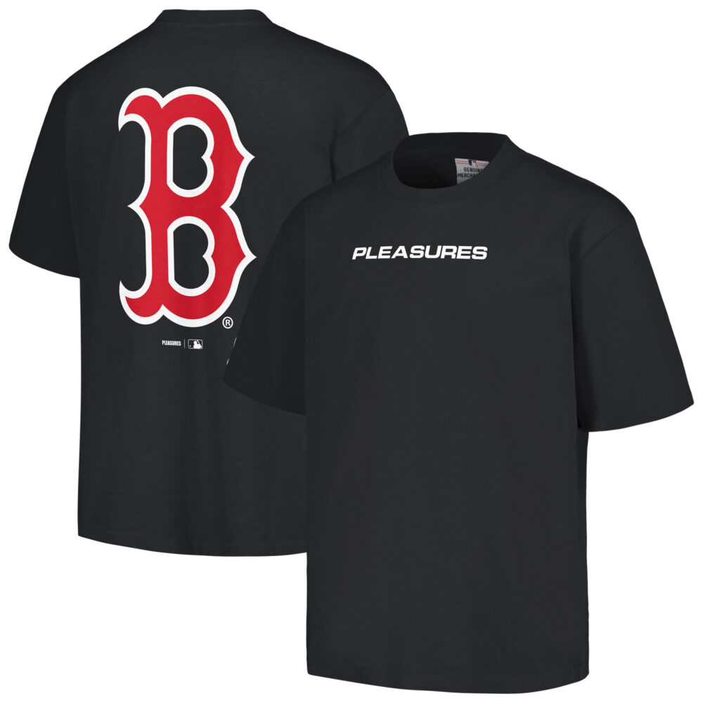 Men's Boston Red Sox  PLEASURES Black Ballpark T-Shirt