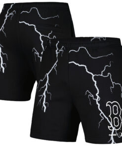 Men's Boston Red Sox  PLEASURES Black Lightning Shorts