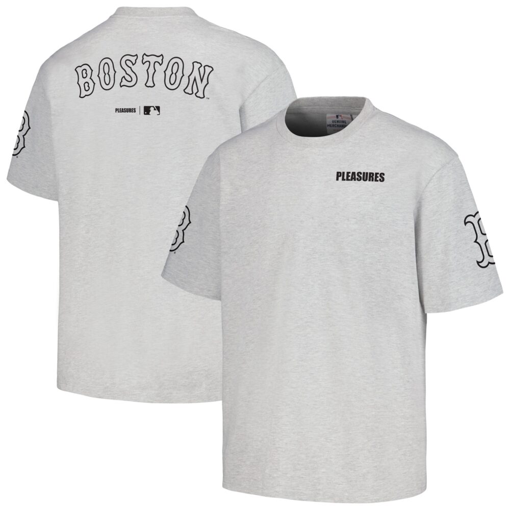 Men's Boston Red Sox  PLEASURES Gray Team T-Shirt