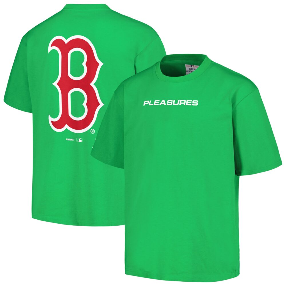 Men's Boston Red Sox  PLEASURES Green Ballpark T-Shirt