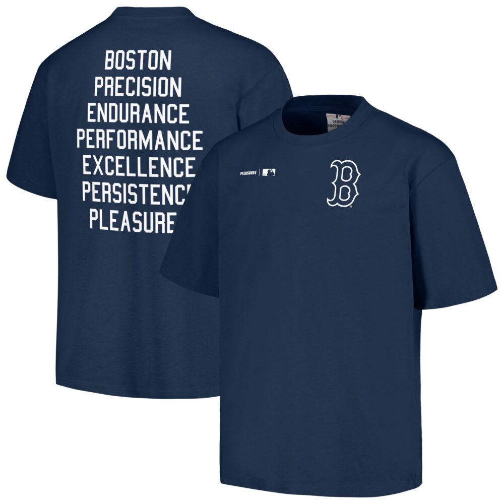 Men's Boston Red Sox  PLEASURES Navy Precision T-Shirt