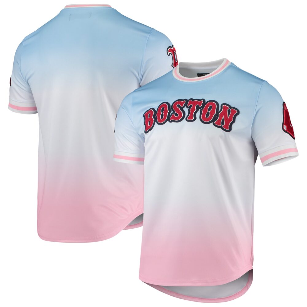 Men's Boston Red Sox Pro Standard Blue/Pink Ombre T-Shirt