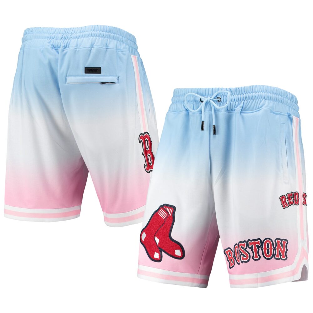 Men's Boston Red Sox Pro Standard Blue/Pink Team Logo Pro Ombre Shorts
