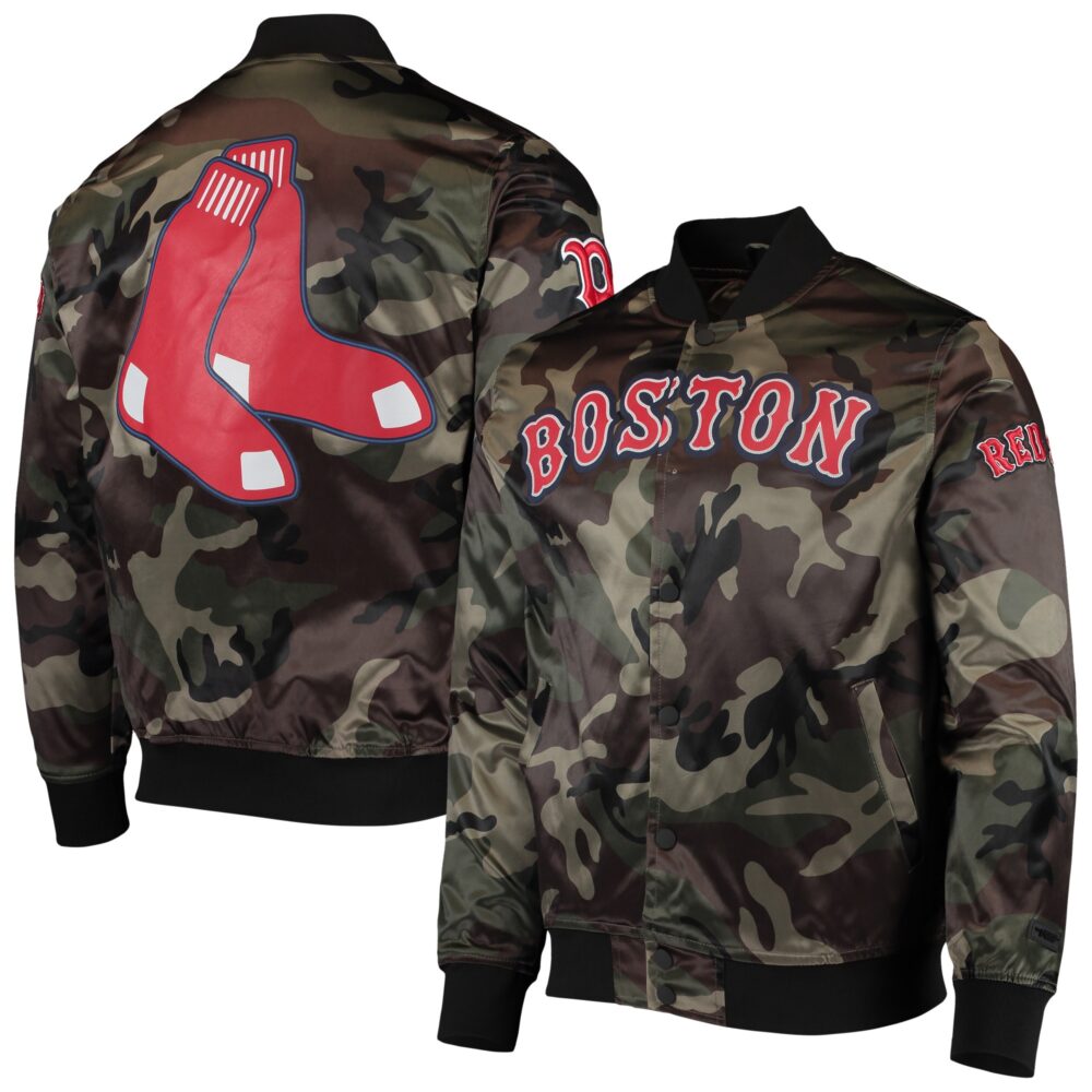 Men's Boston Red Sox Pro Standard Camo Satin Full-Snap Jacket