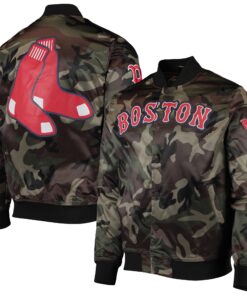 Men's Boston Red Sox Pro Standard Camo Satin Full-Snap Jacket