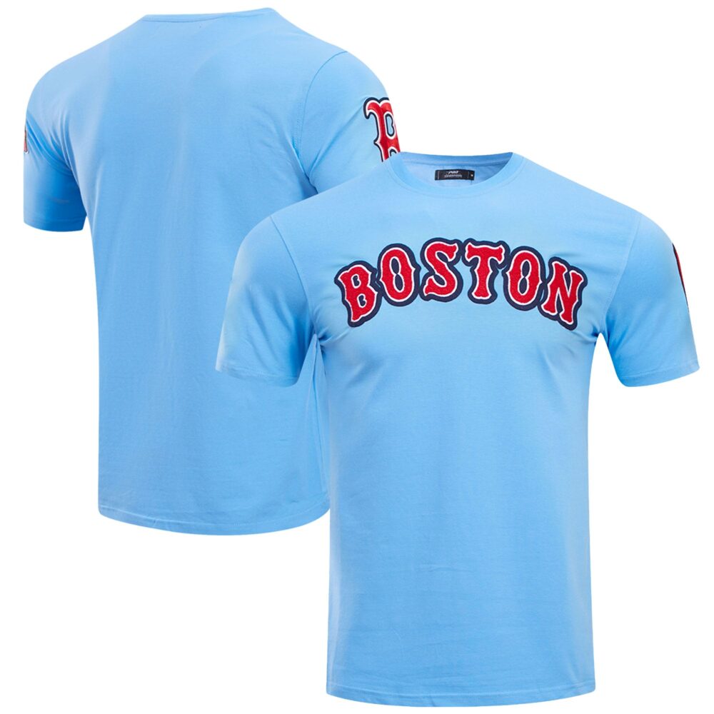 Men's Boston Red Sox Pro Standard Light Blue Classic Chenille T-Shirt