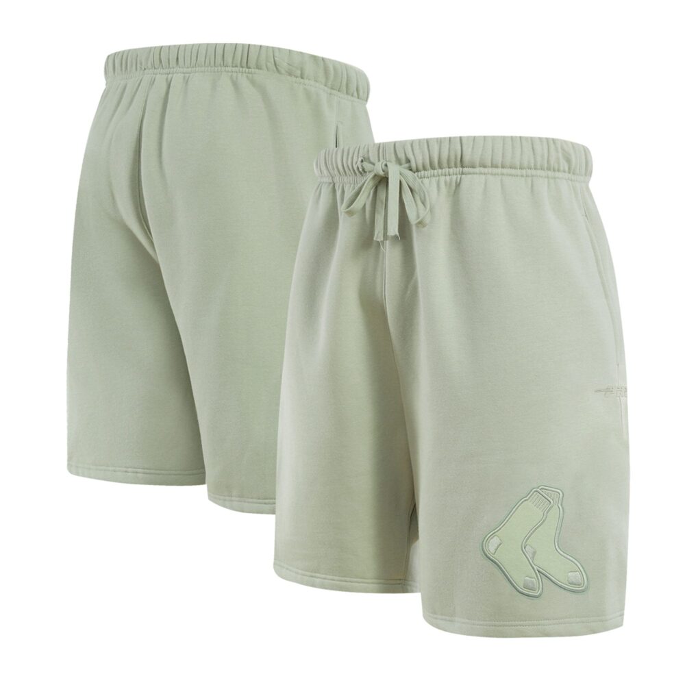 Men's Boston Red Sox Pro Standard Light Green Neutral Fleece Shorts