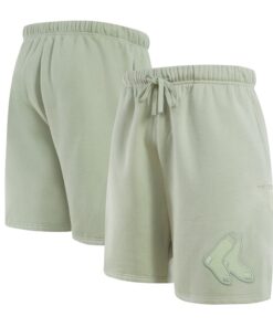 Men's Boston Red Sox Pro Standard Light Green Neutral Fleece Shorts