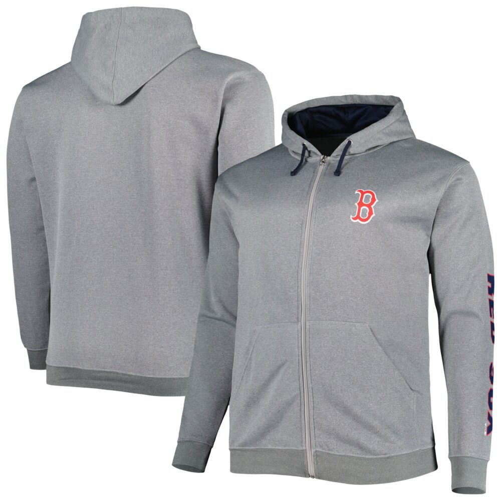 Men's Boston Red Sox Profile Ash Big & Tall Pullover Hoodie
