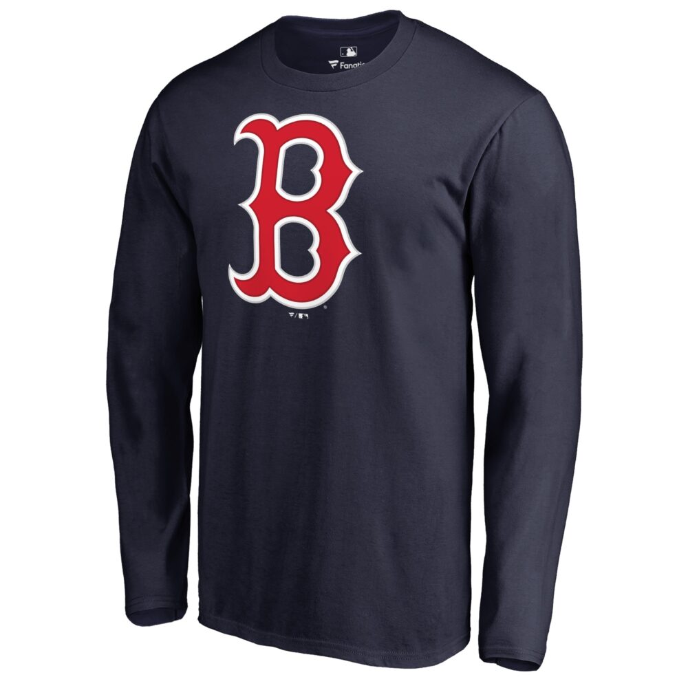 Men's Boston Red Sox Rafael Devers  Branded Navy Backer Long Sleeve T-Shirt