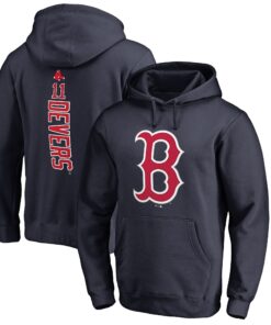 Men's Boston Red Sox Rafael Devers  Branded Navy Backer Pullover Hoodie