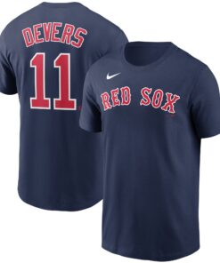 Men's Boston Red Sox Rafael Devers Nike Navy Name & Number T-Shirt